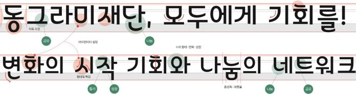 동그라미 서체 특징