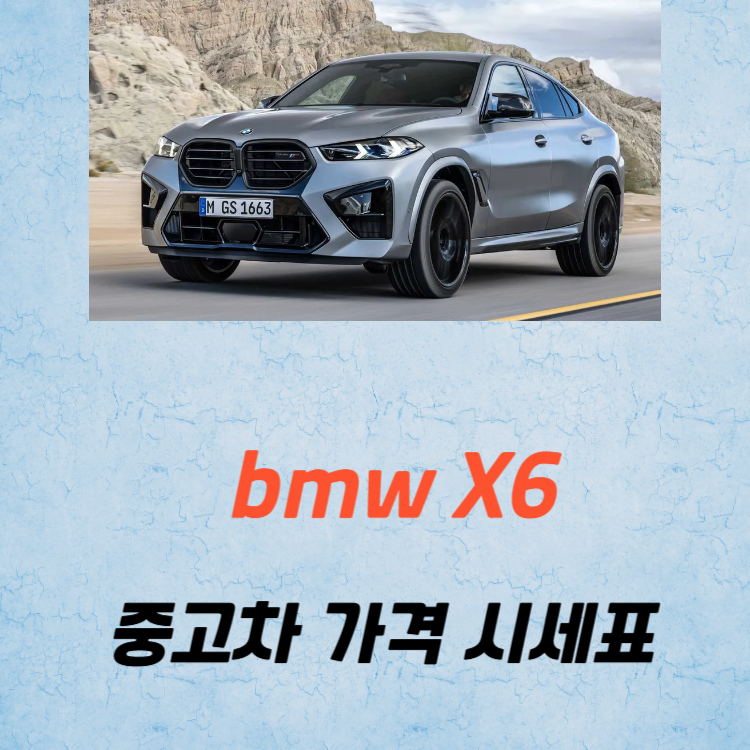 BMW X6 중고차 가격 시세표 유지비