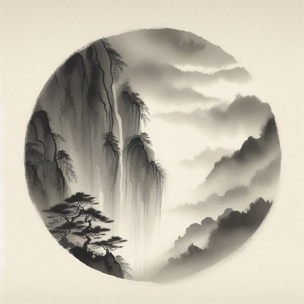 Life force endlessly flowing from an empty source, nurturing nature.