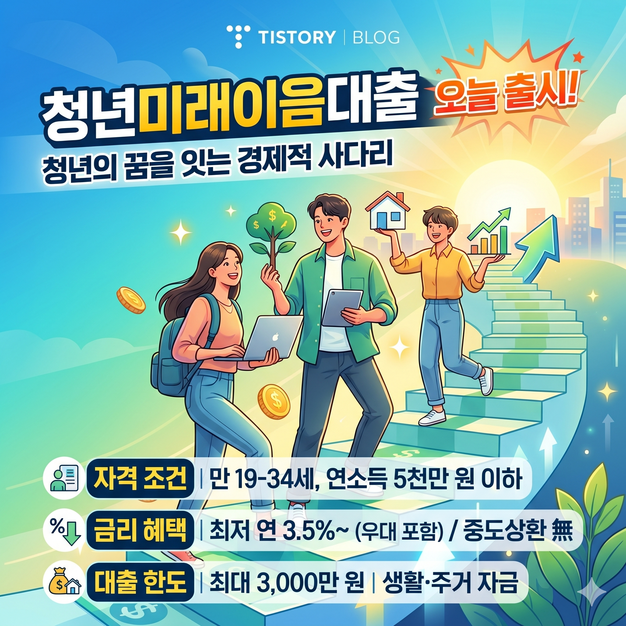 청년미래이음대출 출시 안내: 자격 조건, 한도, 금리, 신청 방법 완벽 정리