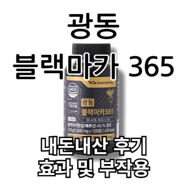 광동 블랙마카 365 내돈내산 후기, 효과, 부작용 알고 드세요