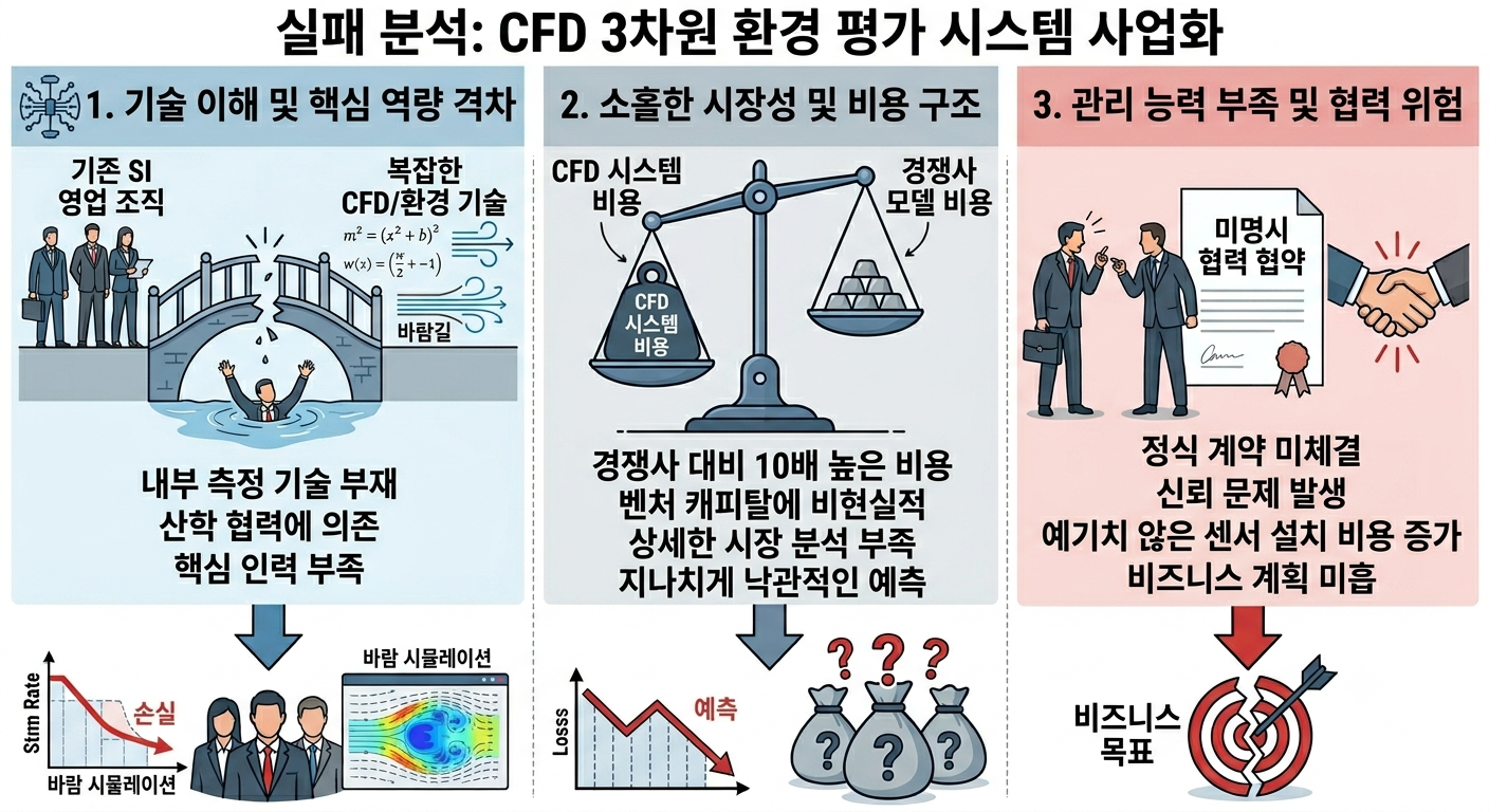 기술사업화 실패 사례 : CFD 3차원 환경평가 시스템