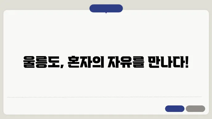 울릉도 숙소 예시