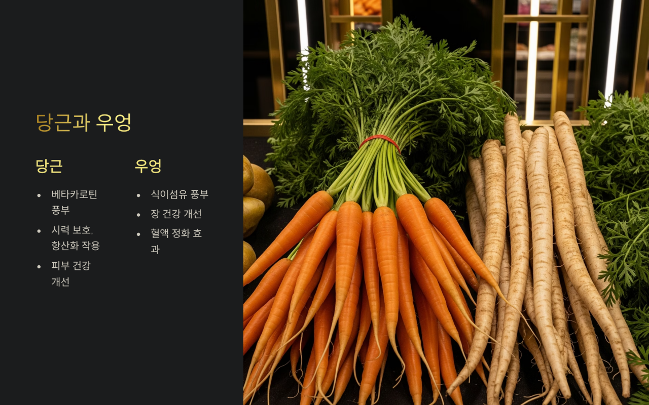 당근: 항산화력 높은 베타카로틴 채소