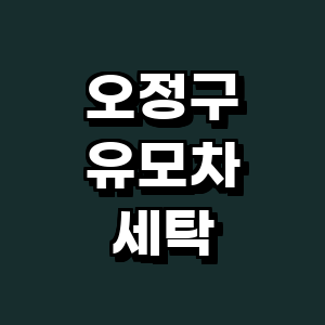 부천 오정구 유모차 세탁