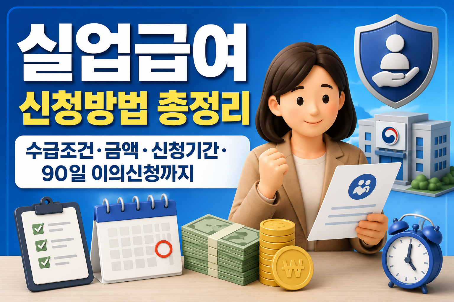 실업급여 신청방법 총정리|수급조건·금액·신청기간·90일 이의신청까지 관련 사진