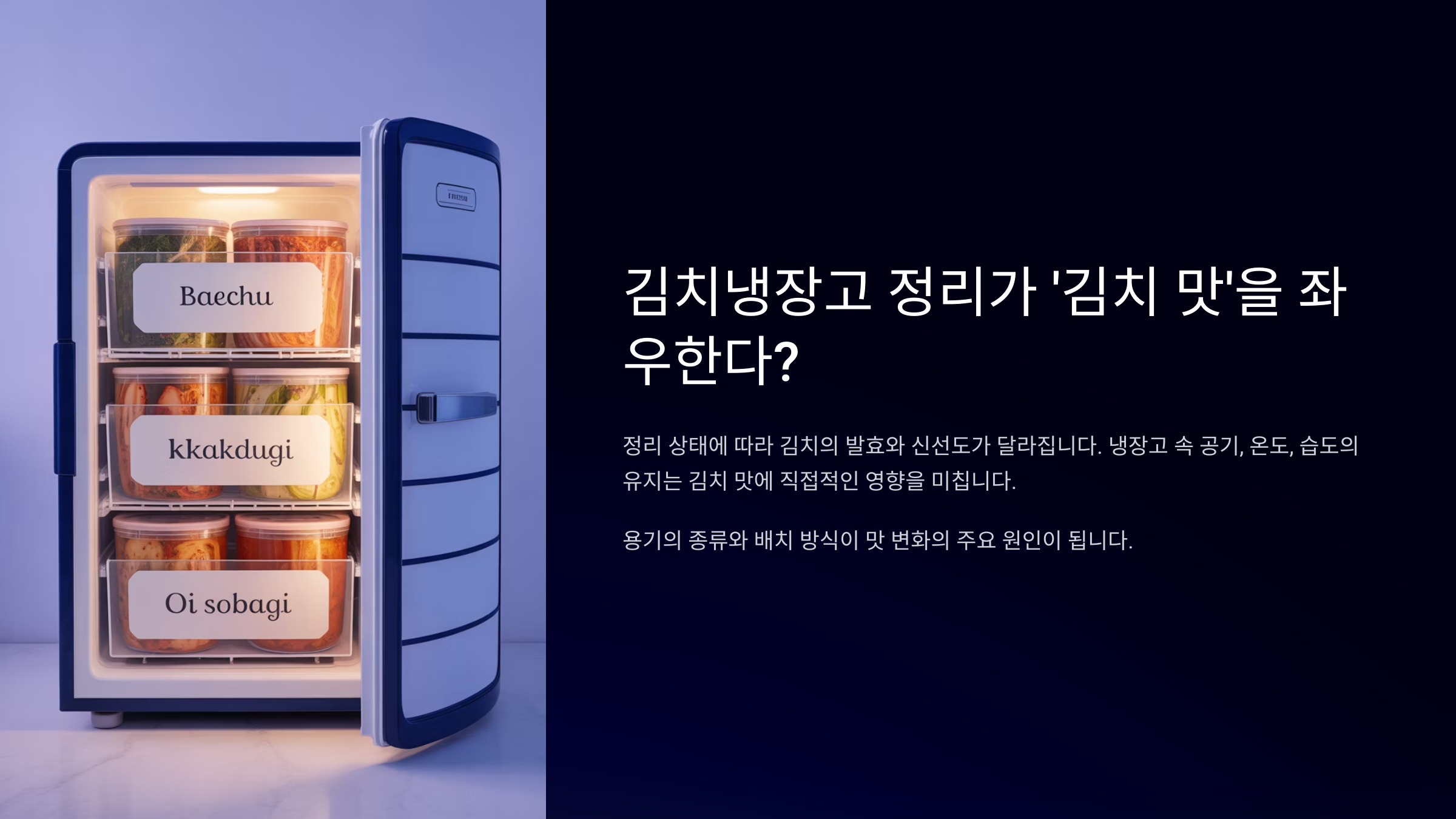 김치냉장고 정리가 '김치 맛'을 좌우한다? 🤔