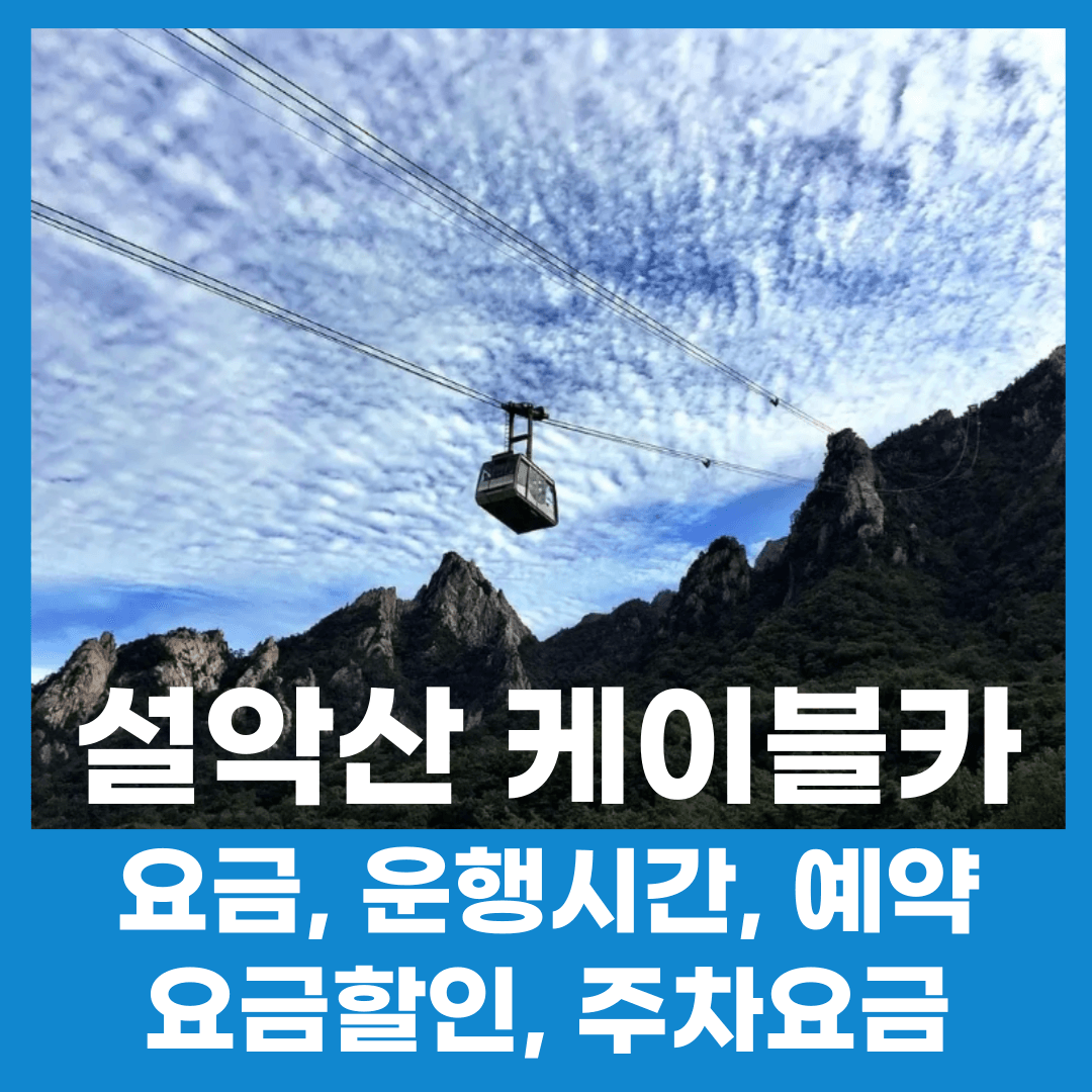 설악산 케이블카 예약방법, 요금, 할인, 주차정보, 운행시간