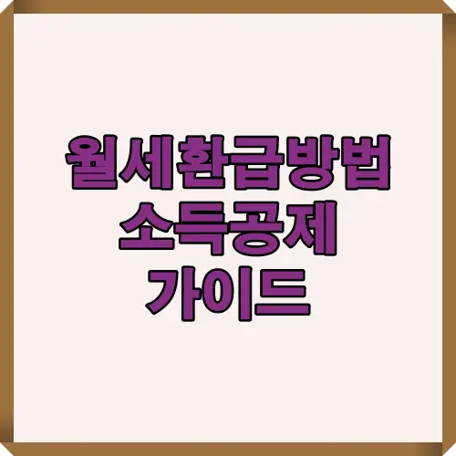 2025년 기준 월세 환급 신청 및 소득공제 절차를 한눈에 정리한 썸네일 인포그래픽. 홈택스 신청부터 환급계좌 입력까지 단계별 신청 방법을 안내합니다.