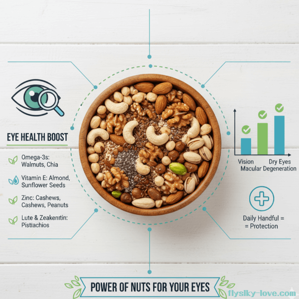 노안 예방에 좋은 견과류 비타민E 눈 건강 음식 추천