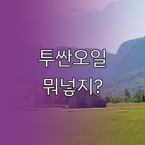 내 투싼에 맞는 엔진오일 점도 고르기..