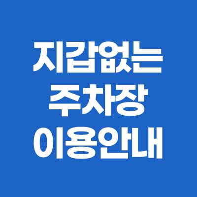 울산 지갑없는 주차장