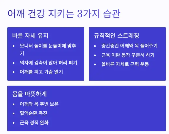 어깨 건강 습관