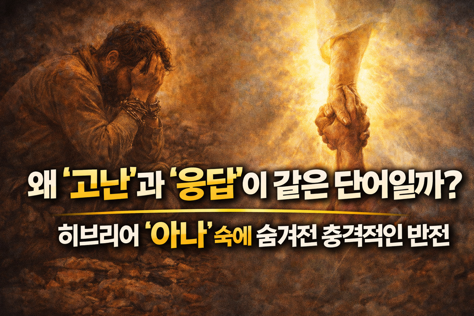 제목 썸네일 : 히브리어 단어 "아나"