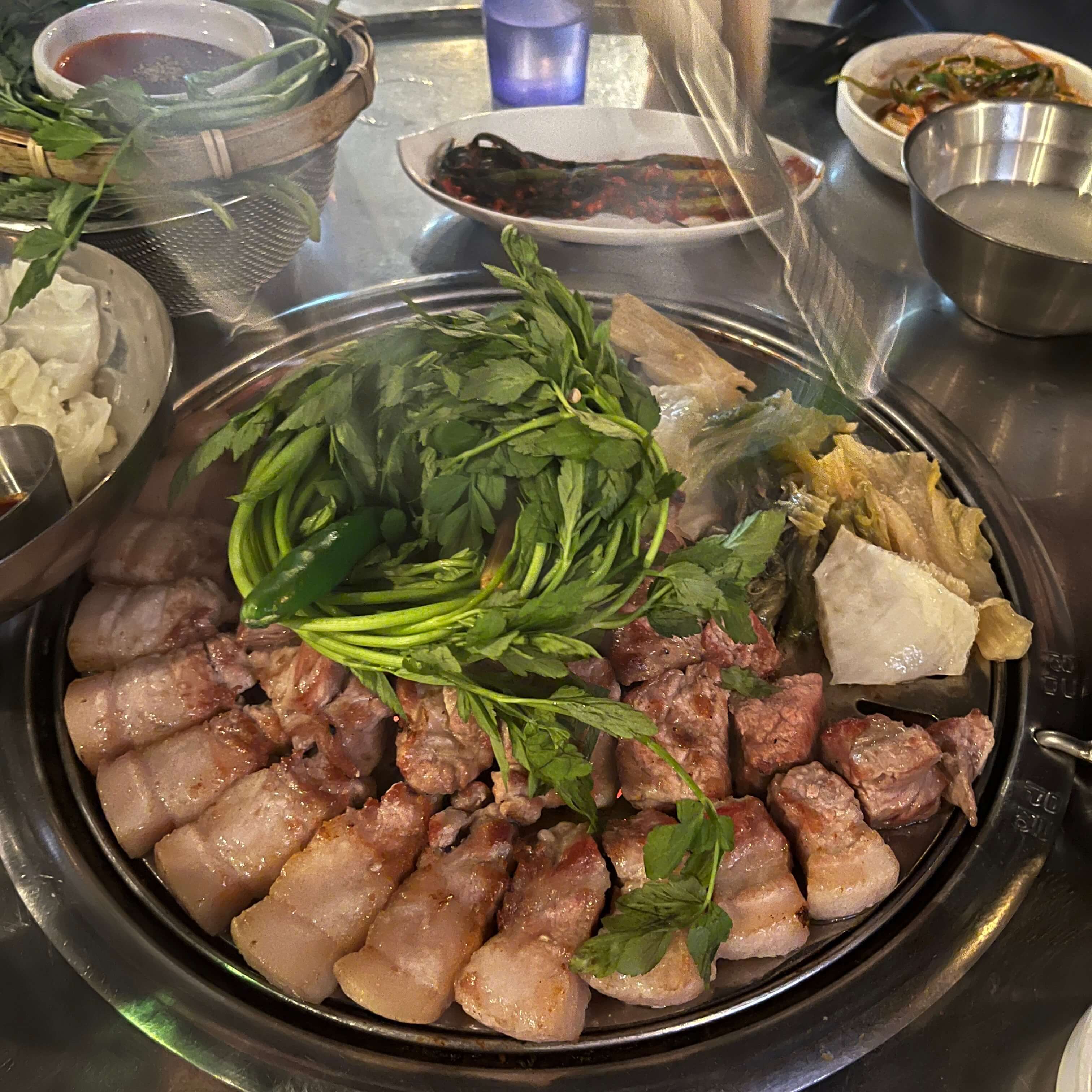 미나리삼겹살 사진