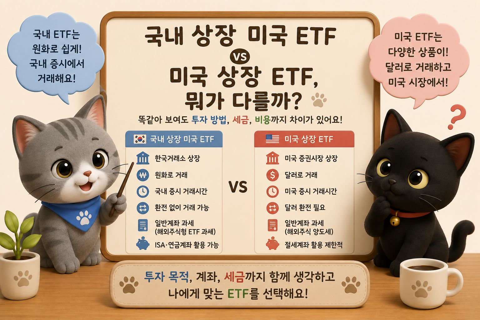 국내 주식ETF 국내 상장 미국ETF , 미국 상장 ETF 뭐가 다를까?