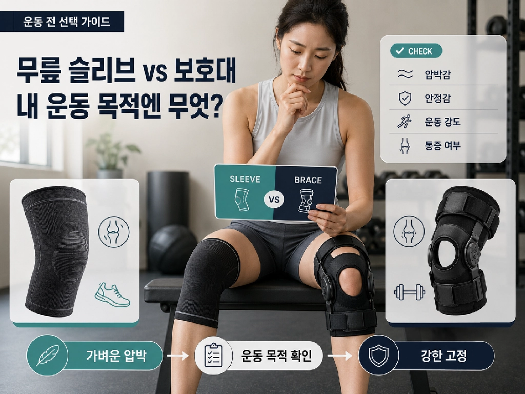 운동용 무릎 슬리브와 보호대 차이, 내 목적에 맞게 고르는 법