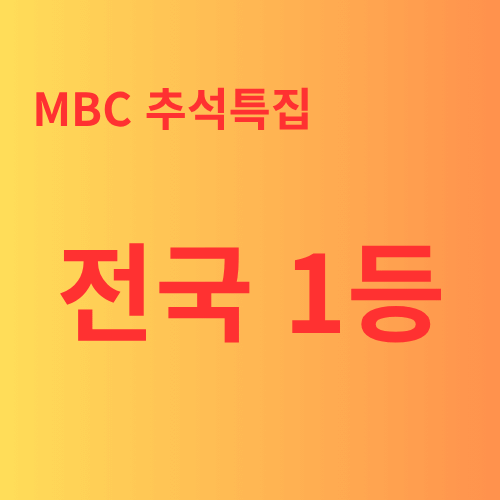 추석특집 전국1등 프로그램