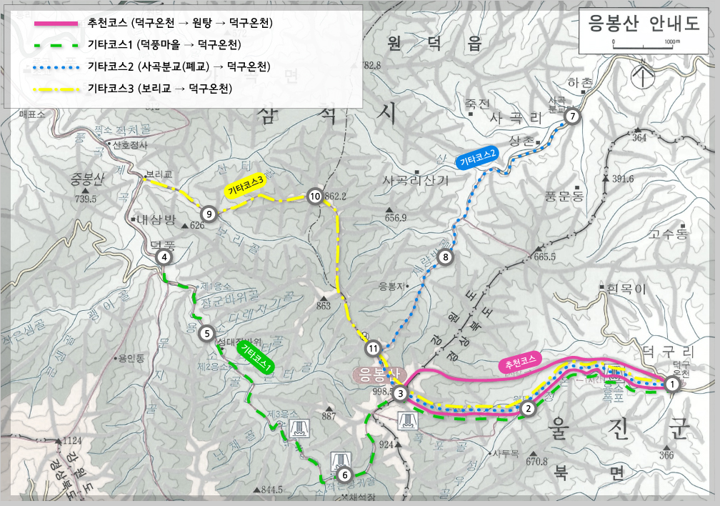 응봉산 등산코스 추천 등산지도 등 3분 총정리