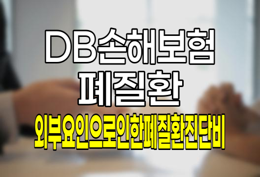 DB손해보험 외부요인으로 인한 폐질환진단비 보험 상세 분석 및 가입 가이드