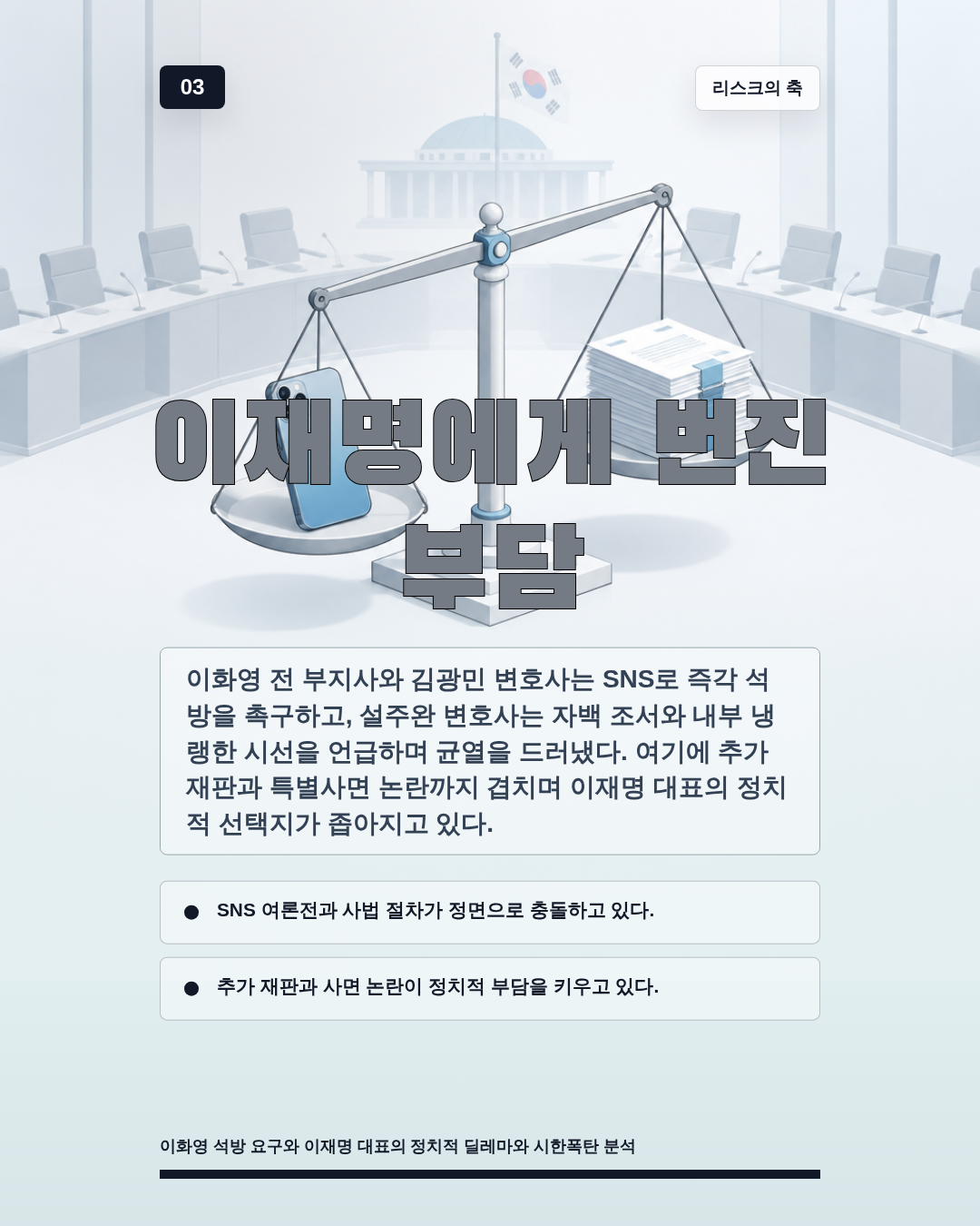 이재명에게 번진 부담