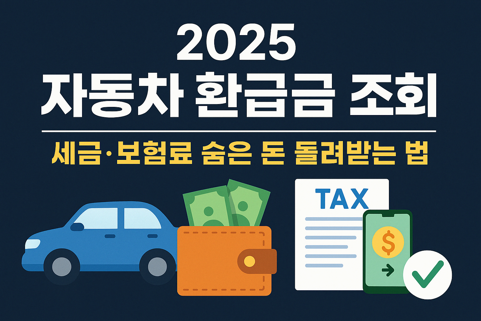 2025 자동차 환급금 조회 및 신청방법 총정리