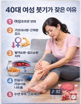 40대 여성 붓기가 잦아지는 이유