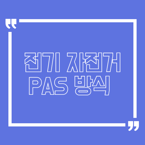 전기자전거 PAS와 스로틀의 차이점