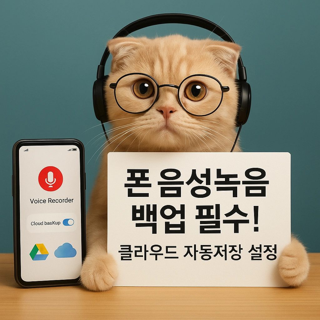 휴대폰 음성녹음 백업 필수! 클라우드 자동저장 설정법