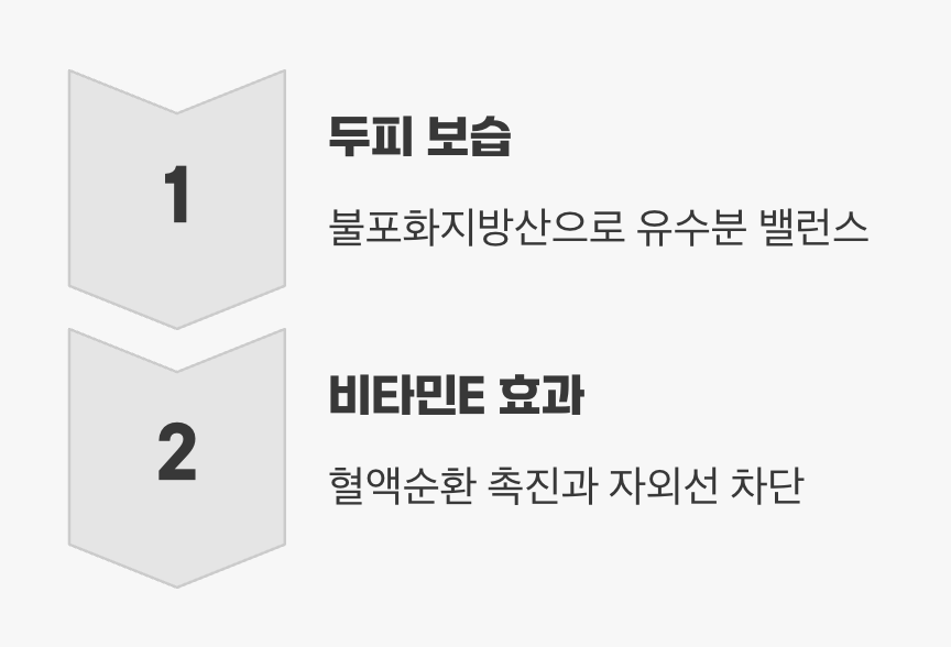 두피의 천연 보습제 : 아보카도