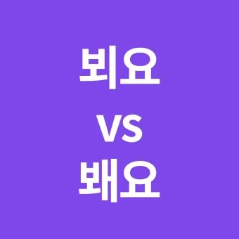 뵈요 봬요 뵙겠습니다 봽겠습니다 맞춤법 정리_13