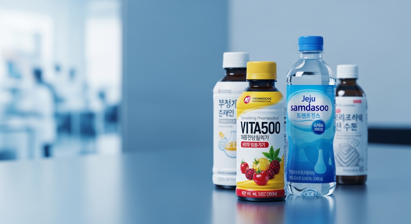 광동제약 비타500 제주삼다수 헬스케어 음료 제약 사업 포트폴리오 브랜드 블루그레이 전문 이미지