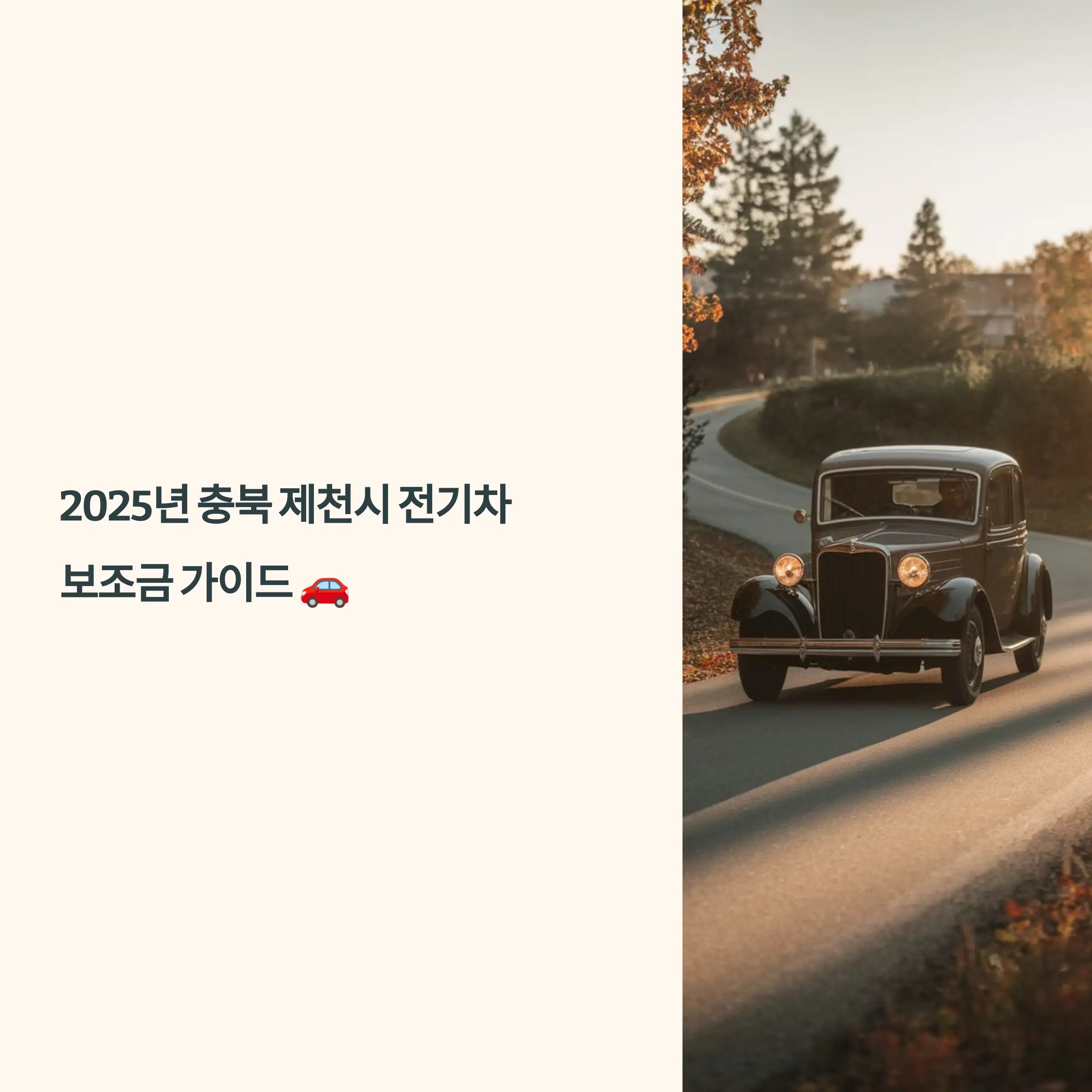 2025년 충북 제천시 전기차 보조금