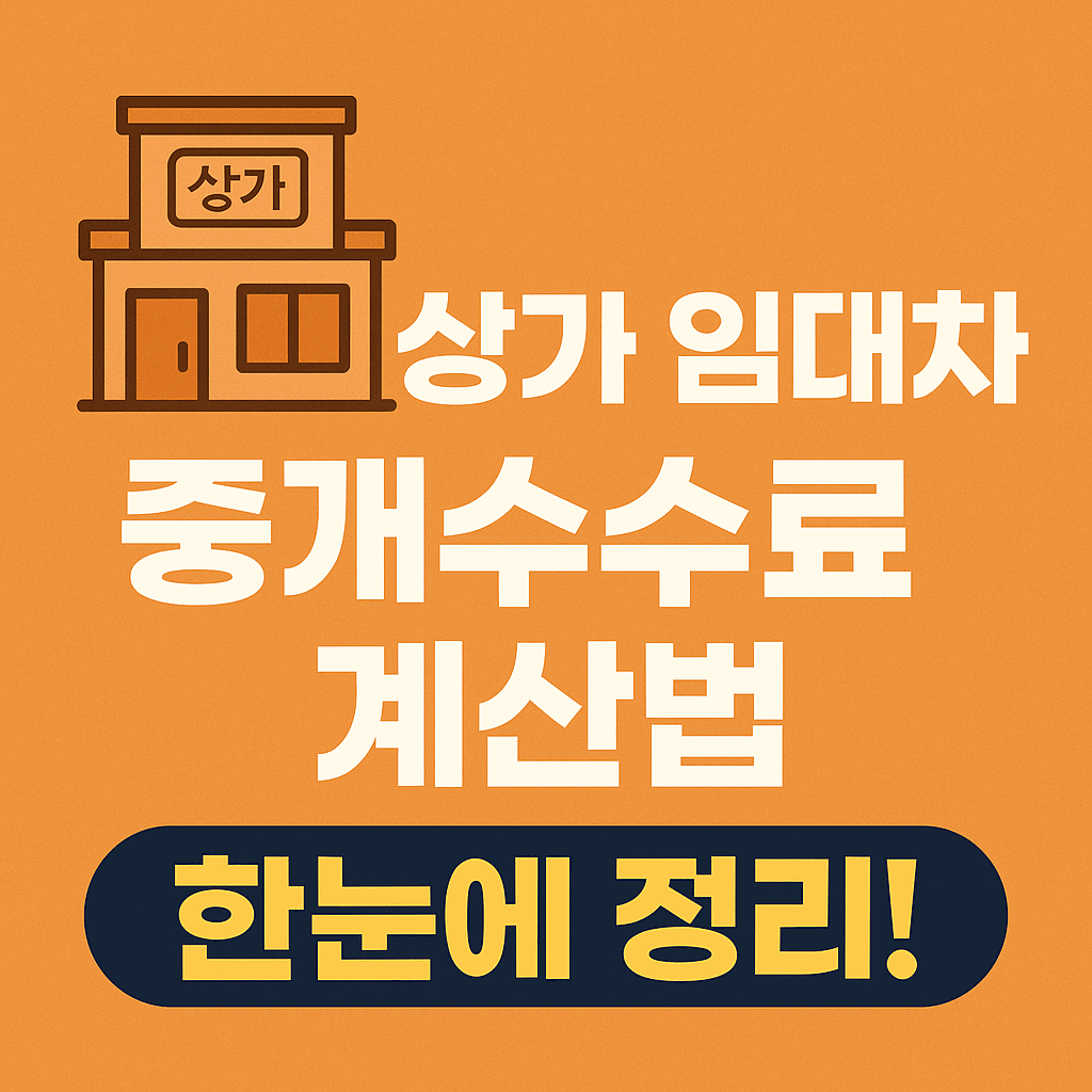 상가 임대차 중개수수료