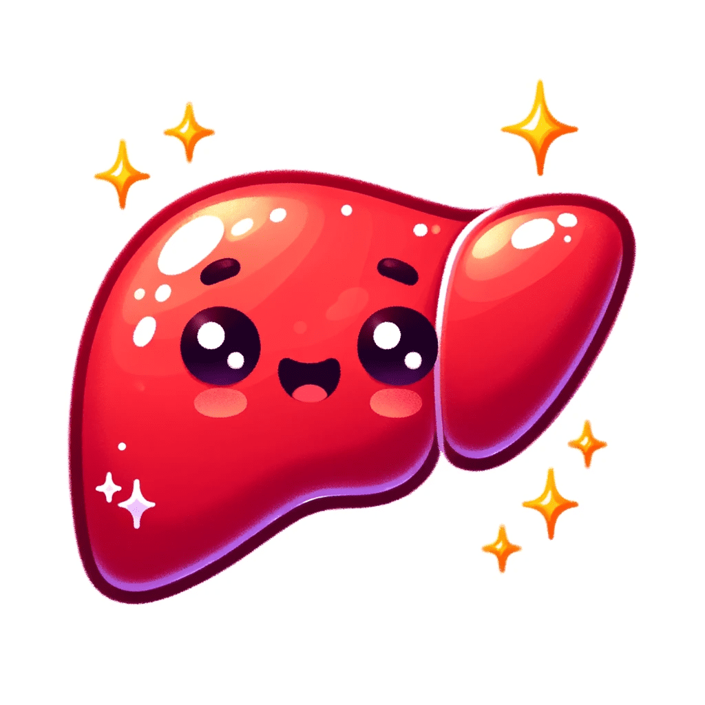 The healthy smile of the liver in our body