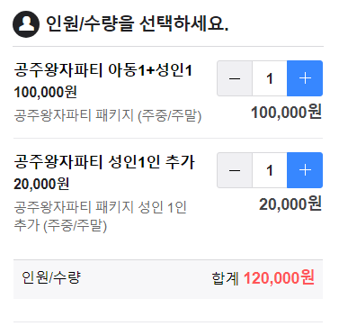 티니핑월드 인 판교 - vip입장권 가격 / 공주왕자패키지