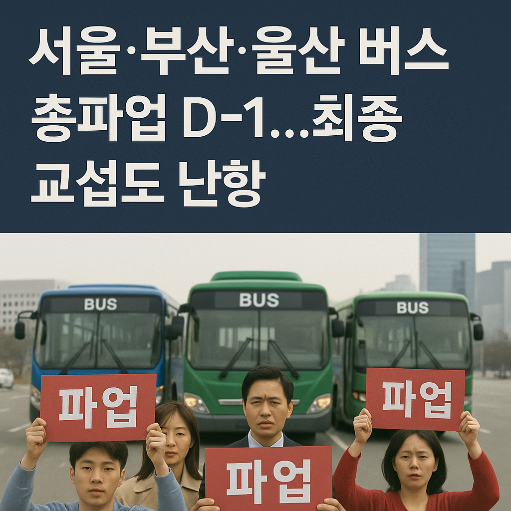 🚌 서울·부산·울산 버스 총파업 D-1