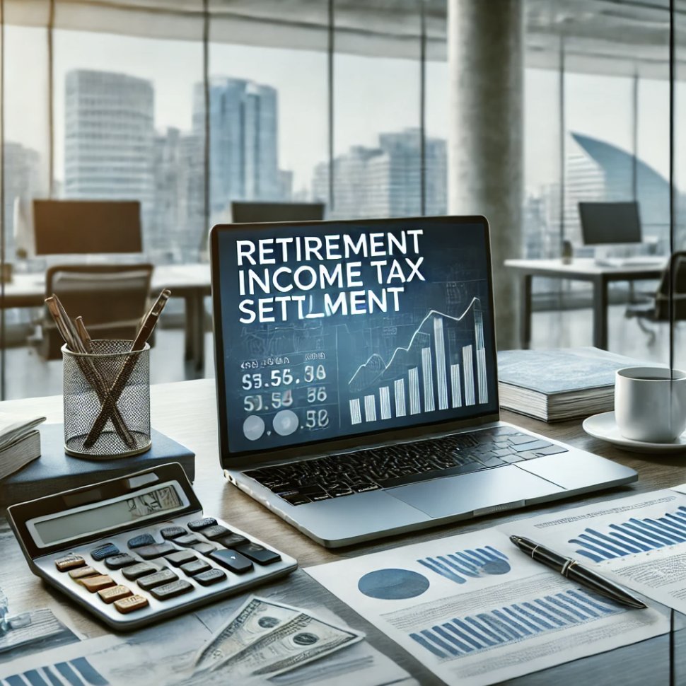 세금 정산 문서를 검토하는 모습.