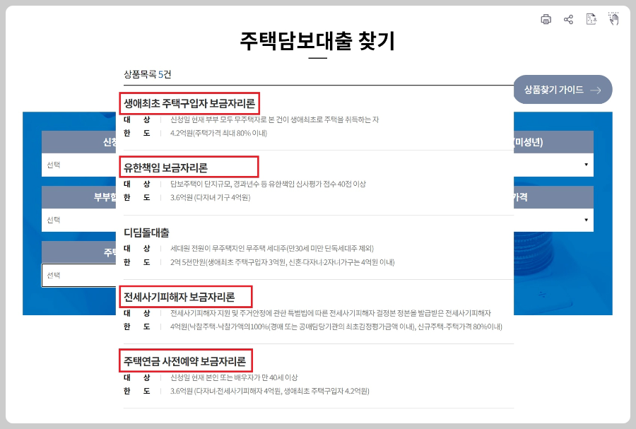 주택담보-대출-종류