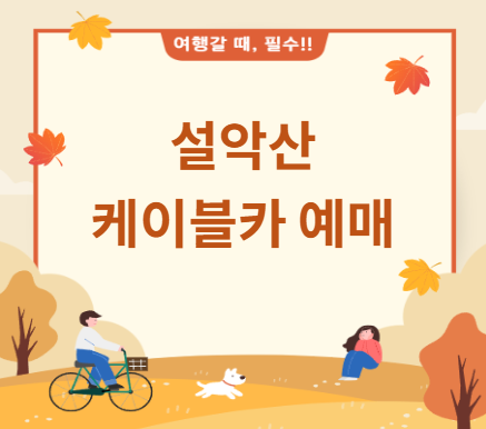 설악산 케이블카 예매