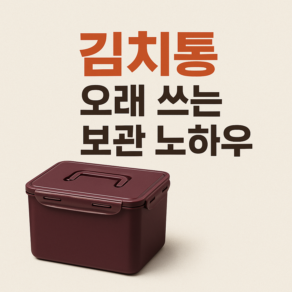 김치통 오래 쓰는 보관 노하우