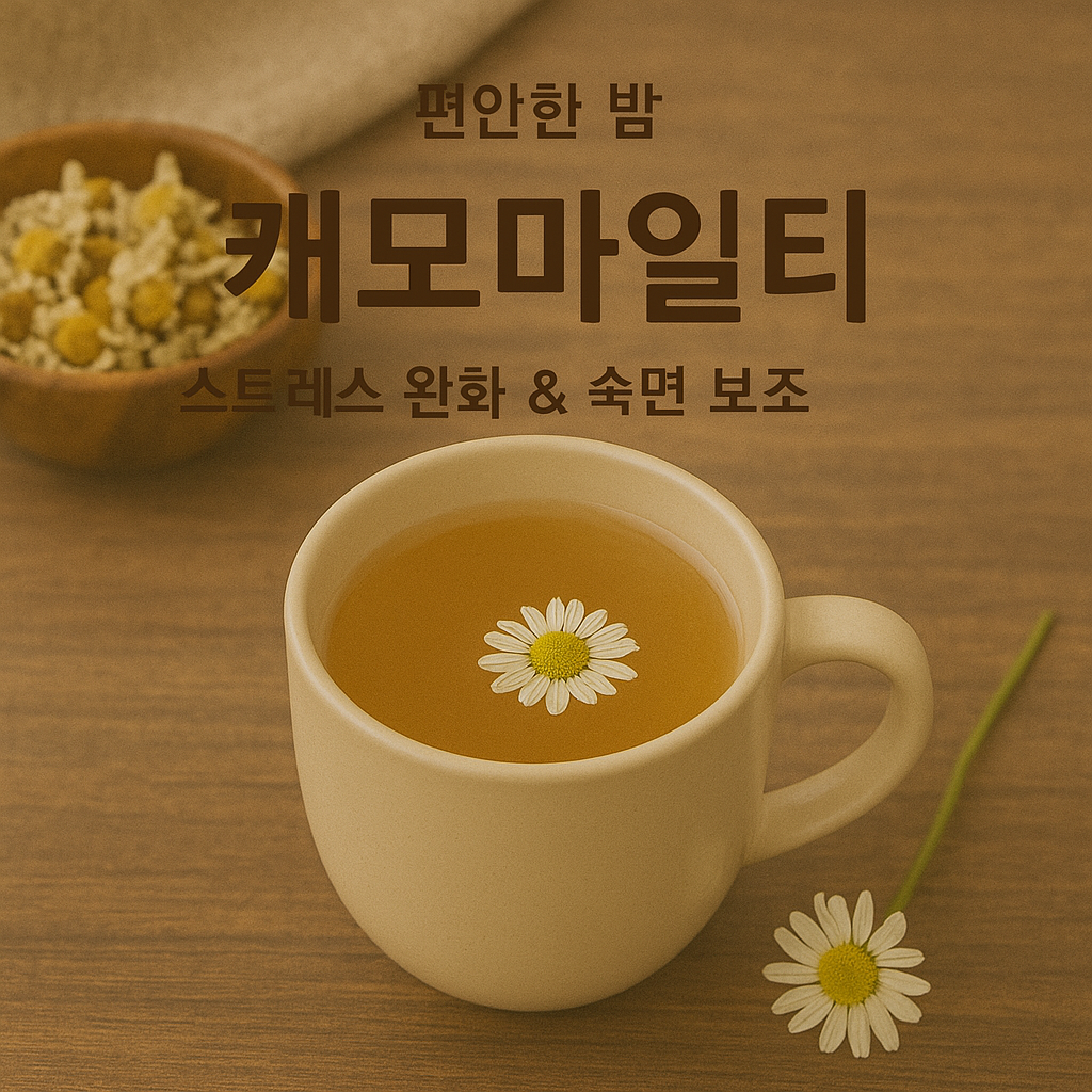 캐모마일티 &ndash; 스트레스 완화 &amp; 숙면 보조