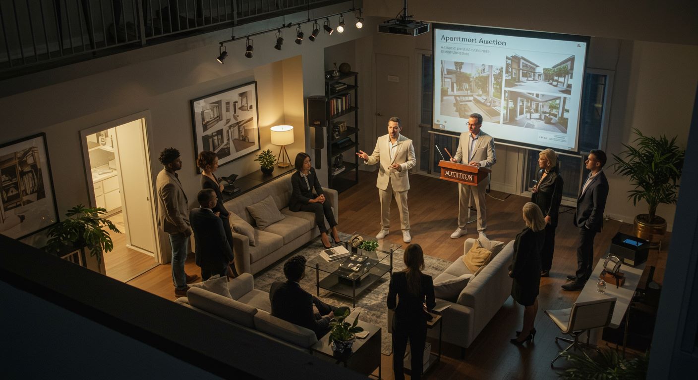 아파트 경매장 모습