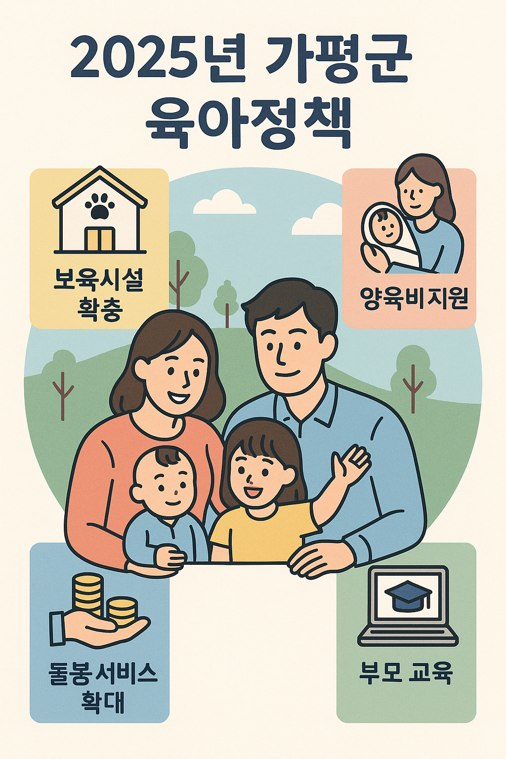 2025년 가평군 육아청책 포스터