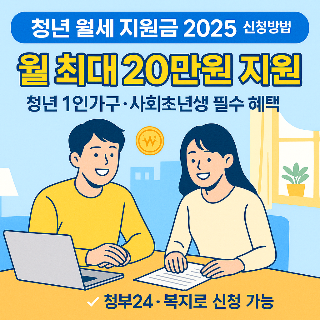 청년 월세 지원금 2025 신청방법 총정리