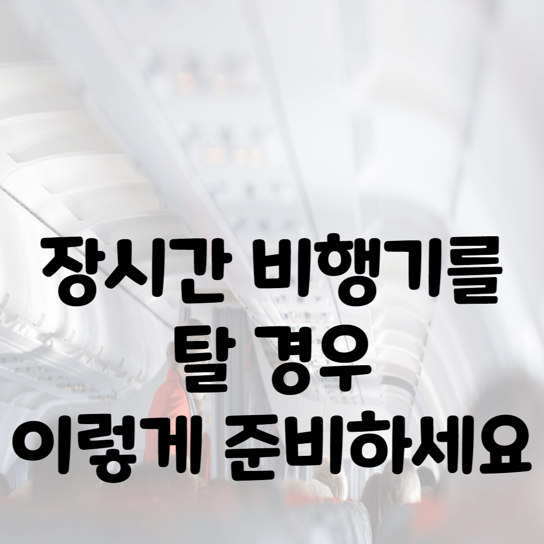 기내 주의사항