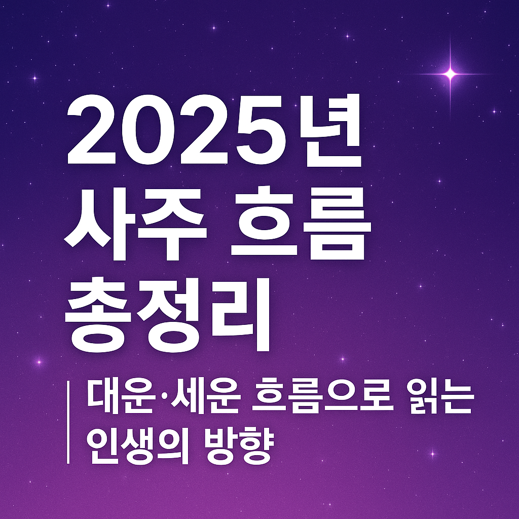 2025년 사주 흐름