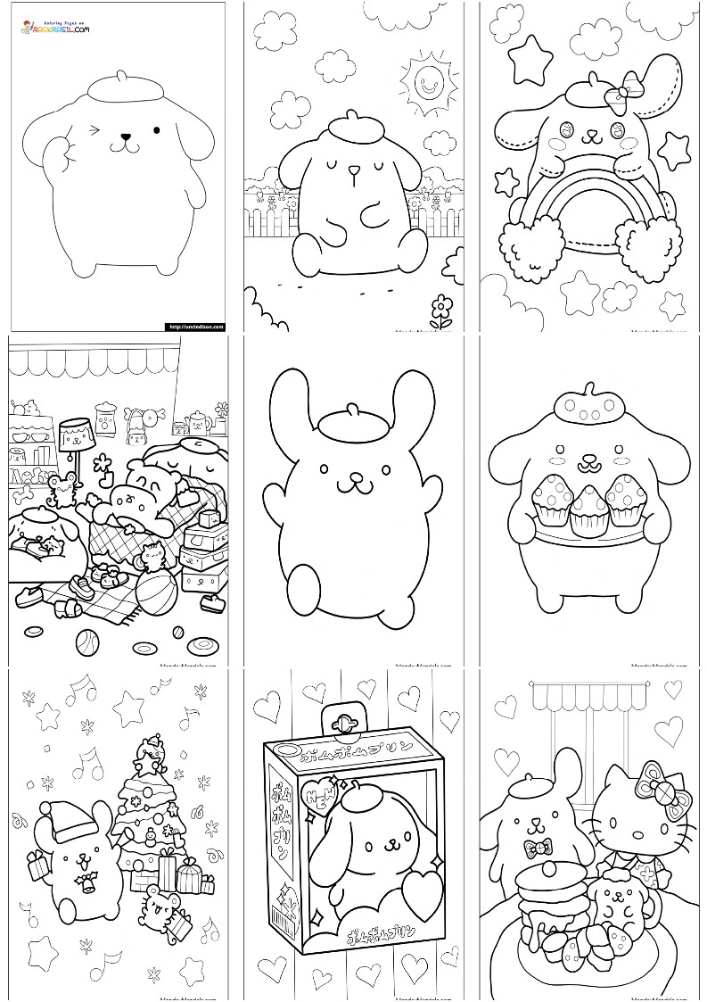 폼폼푸린 색칠공부 도안