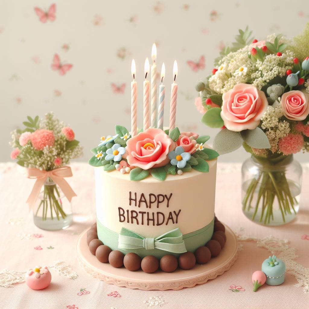 생일축하 인사말 메시지&#44; 좋은 글귀&#44; 케이크 꽃다발 이미지 다운로드