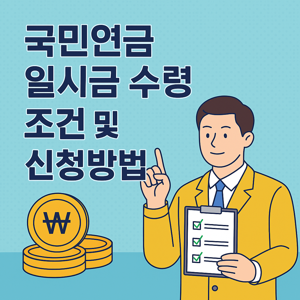 국민연금 일시금 수령 조건